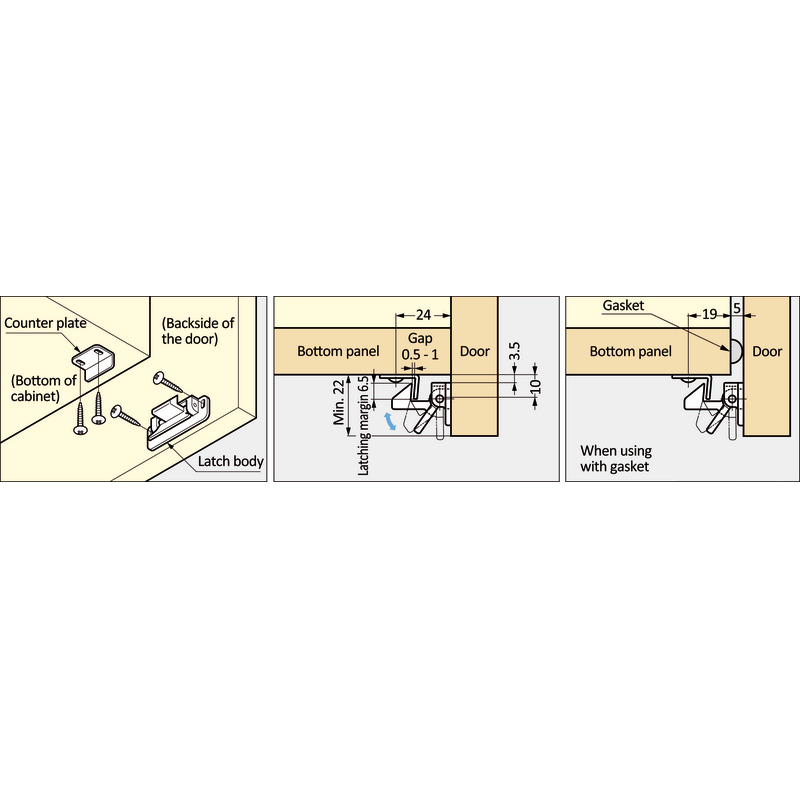 Cabinet lock Bavaria PVC