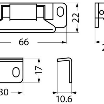 Cabinet lock Bavaria PVC